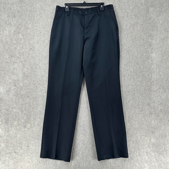 Adidas Mens Pants 34x34 Black Chino Straight Climalite Stretch Polyester‎ Golf - Picture 1 of 10